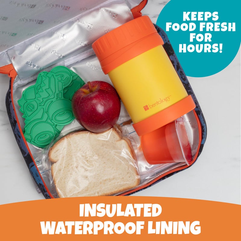 Bentology Insulated Lunch Bag for Kids & Adults- Reusable Thermal Sleeve w Clip on Handle- Easy to Clean Water-Resistant Lunchbox Tote- Mini Cooler Bag for Work School, Picnic, Daycare- Back to School - Image 2
